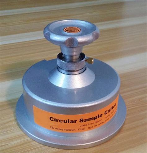 Circle sample cutter commercial|circular test sample cutter.